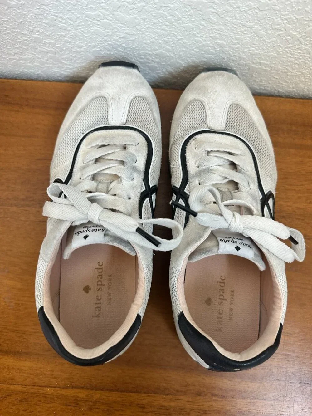 Kate Spade Black and White Brigitte Sneakers, 9